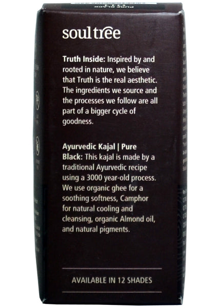 Organic Ayurvedic Kajal - Black, Soul Tree (1 shade)