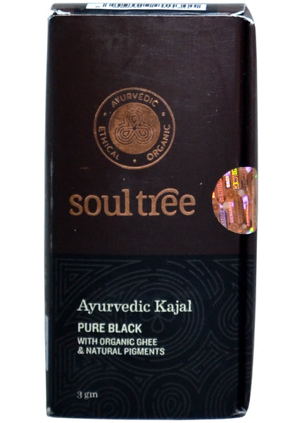 Organic Ayurvedic Kajal - Black, Soul Tree (1 shade)