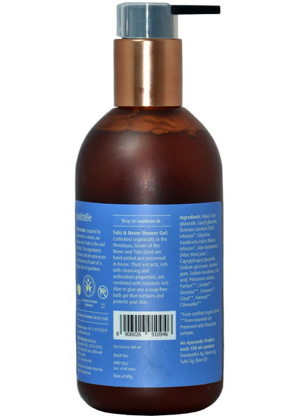 Organic Neem & Tulsi Shower Gel, Soul Tree (300ml)