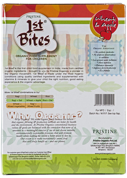 Organic 1st Bites - Wheat & Apple, Pristine (300gm)