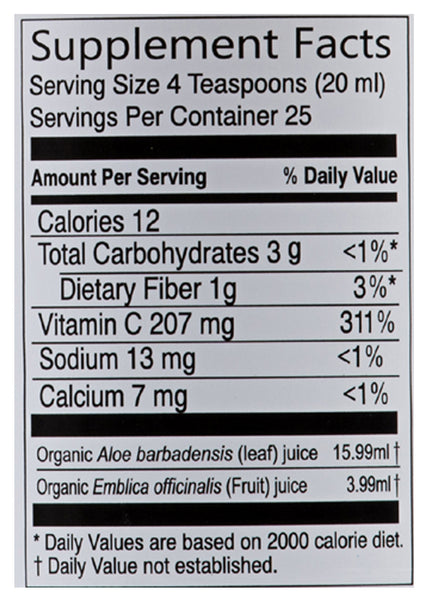 Organic Aloe Amla Juice, Vitro Naturals (500ml)