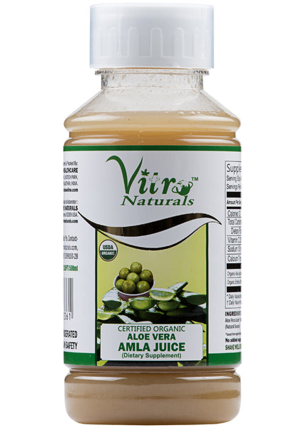 Organic Aloe Amla Juice, Vitro Naturals (500ml)