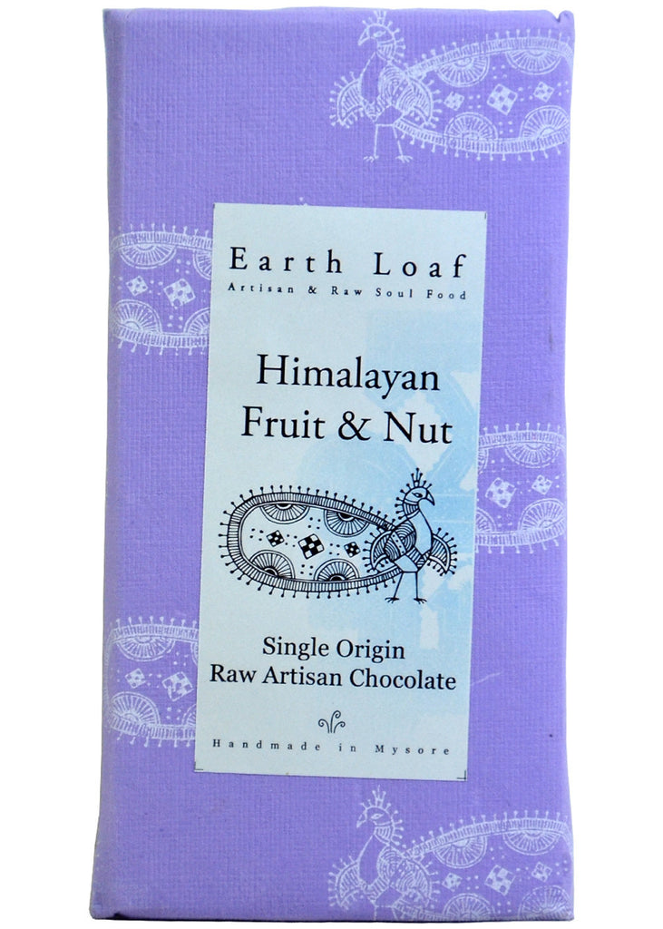 Organic Chocolate Bars- Himalayan Fruit & Nut, Earth Loaf (72gm)