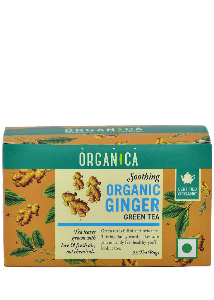 Organic Ginger Green Tea, Organica (25 tea bags)