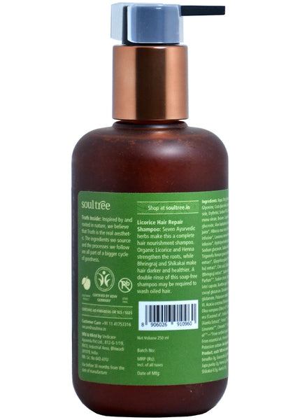 Organic Licorice Hair Repair Shampoo, Soul Tree (250ml)