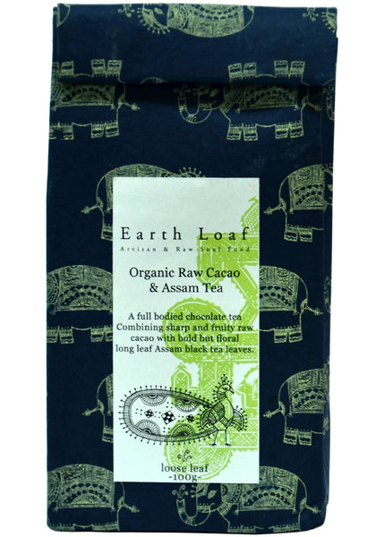 Organic Raw Cacao & Assam Tea, Earth Loaf (100gm)
