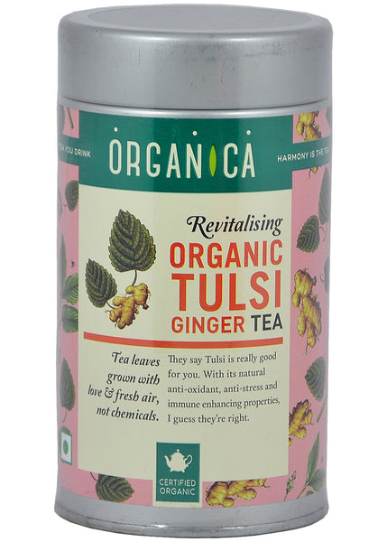 Organic Tulsi Ginger Tea, Organica (75 gm)